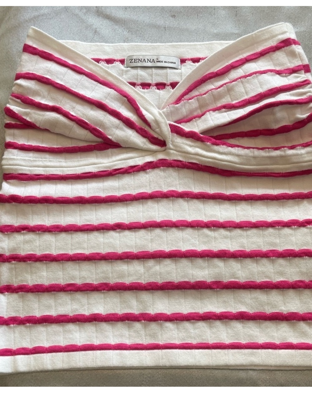 Zenana Outfitters Pink and White
Strapless Tube Top New! S - Picture 4 of 5